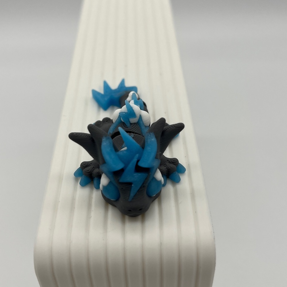 3D printed baby Storm Dragon glows mini Fidget Toy Fun Collectible Stress …